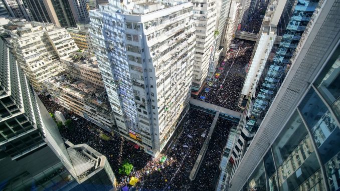 七一大游行, 反送中,香港铜锣湾