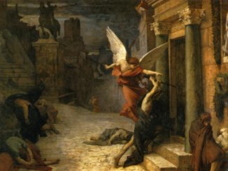 [法]居勒－埃里‧德洛内（Jules Elie Delaunay，1828-1891），《被瘟疫侵袭的罗马城》（Peste à Rome），1869年作，巴黎奥塞美术馆藏。（艺术复兴中心提供）