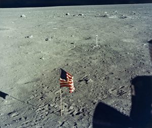 US Flag On The Moon