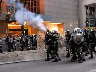 反送中运动, 中共喉舌造谣, 杀警