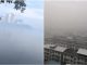 四川乐山五通桥区发生气体泄漏，整个区都被烟雾笼罩。