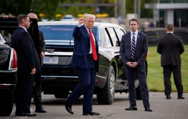 President Trump Travels To Walter Reed Medical Center To Speak To Troops And Receive Yearly Check Up