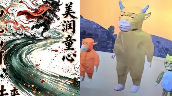 动画电影《牛来》海报和剧照